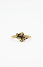 Vintage Leaf Wrap Ring