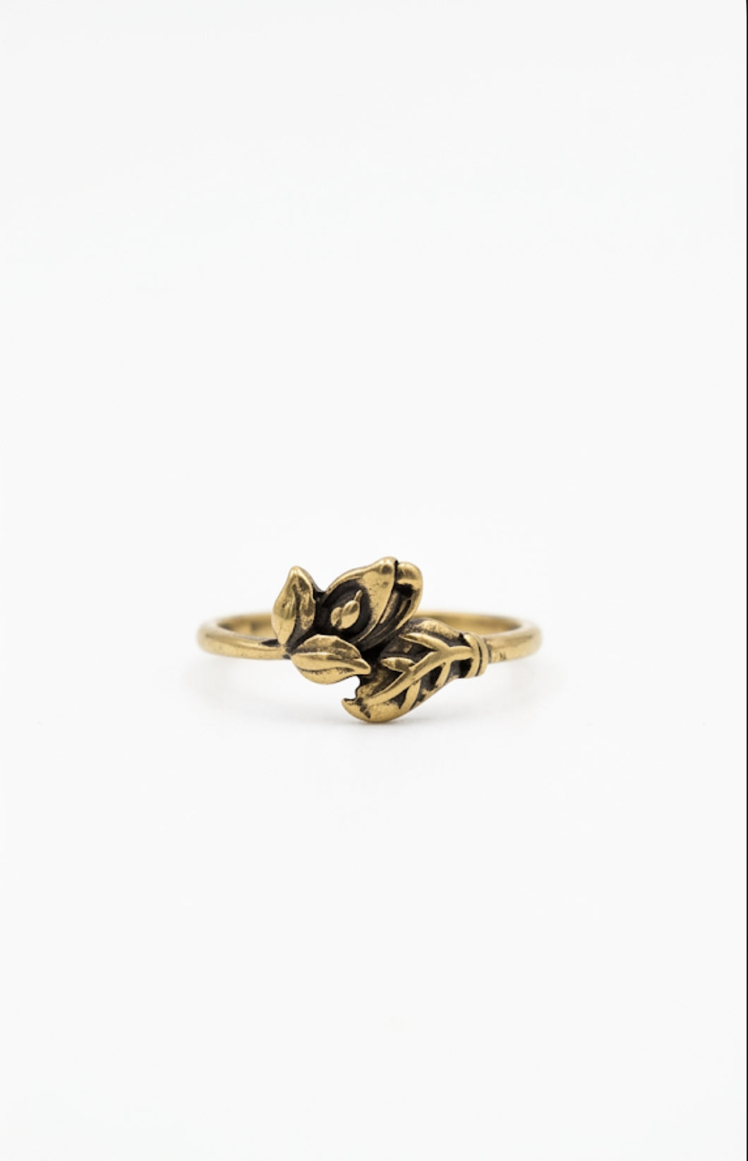 Vintage Leaf Wrap Ring