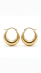 Chunky Gold Hoop Earrings