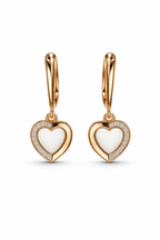 Gold Heart Hoop Earrings