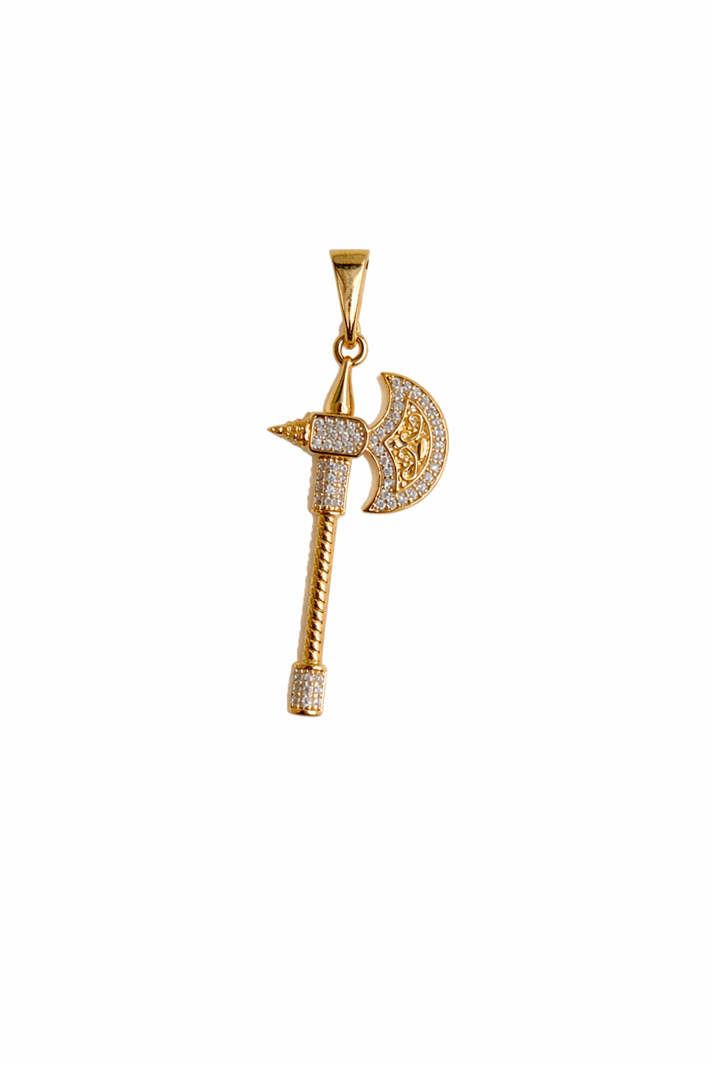 Gold Axe Pendant Necklace
