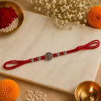 Om Silver Plated Rakhi for Brother