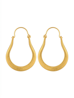 Classic Teardrop Gold Hoop Earrings