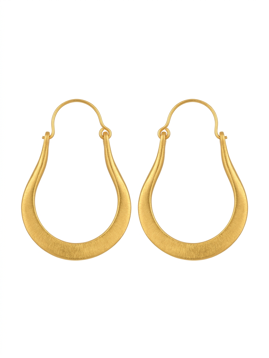 Classic Teardrop Gold Hoop Earrings