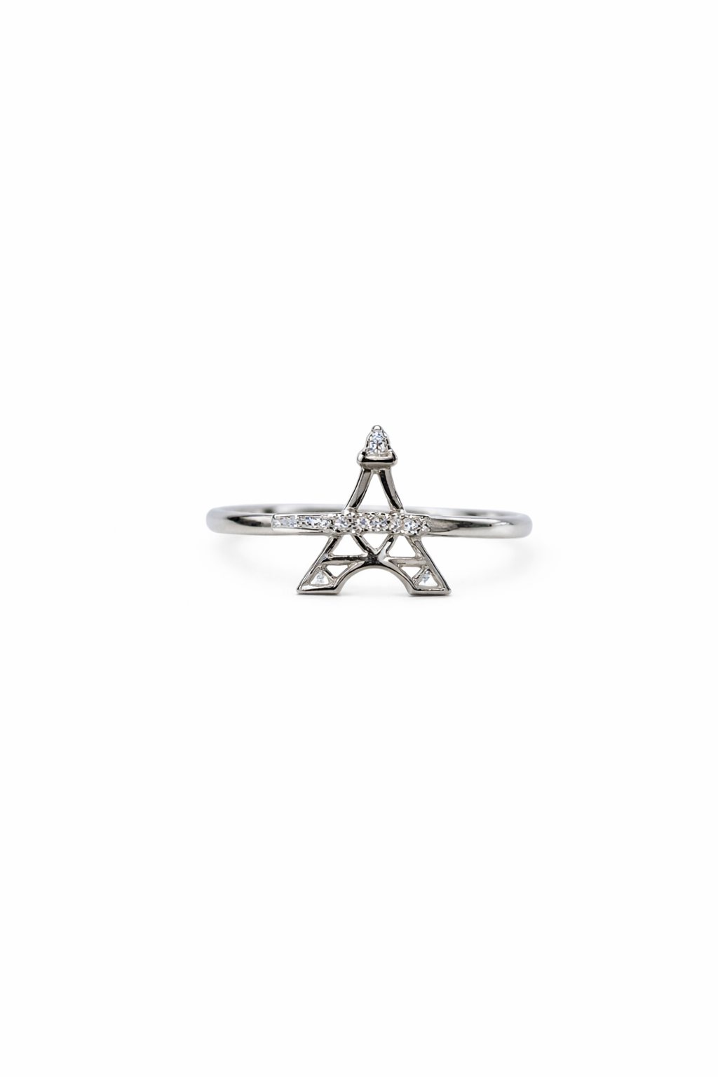Eiffel Sparkle Silver Ring