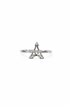 Eiffel Sparkle Silver Ring