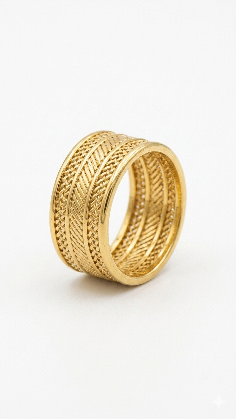 Gold Multi Band Ring |