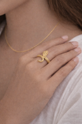 Golden Serpent Wrap Ring