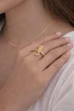 Golden Serpent Wrap Ring