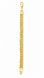 Elegant Golden Braided Chain Bracelet