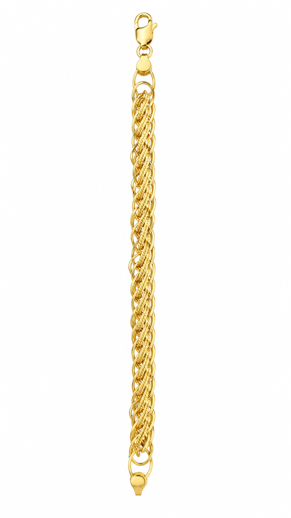 Elegant Golden Braided Chain Bracelet
