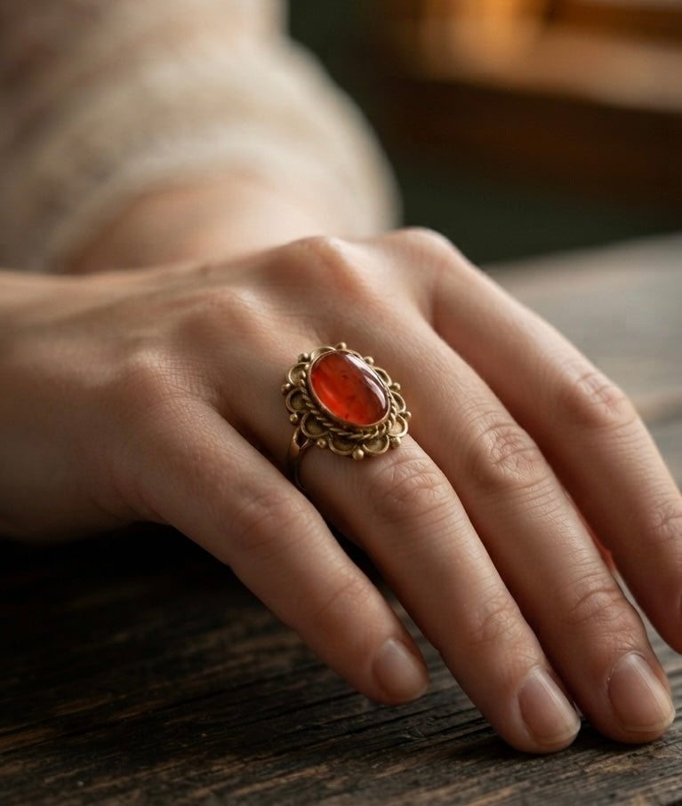 Vintage Carnelian Statement Ring