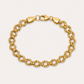 Luxury Textured Gold Chain Bracelet