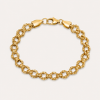Luxury Textured Gold Chain Bracelet