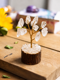 Clear Quartz Crystal Tree Handmade Gemstone Bonsai Decor