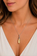 Champagne Faceted Teardrop Pendant