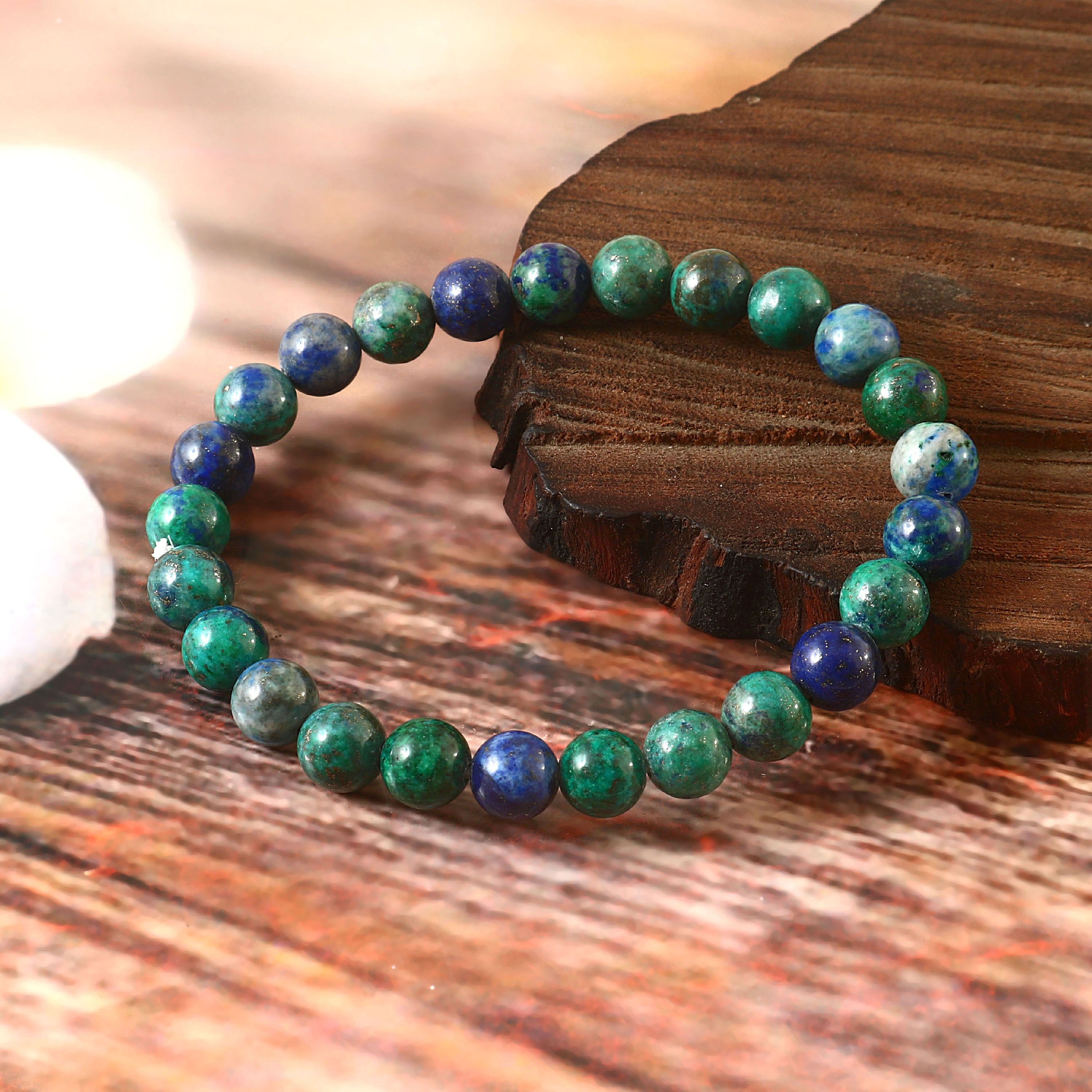 Natural Azurite Malachite Gemstone Bracelet