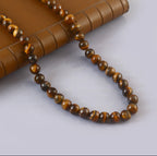 Natural Tiger Eye Beaded Necklace