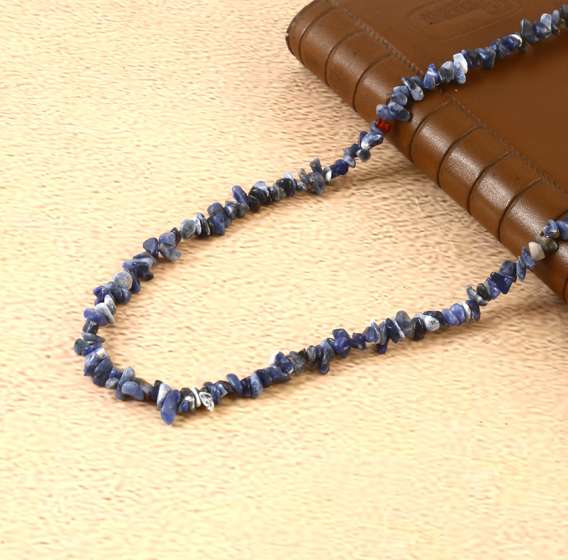 Natural Sodalite Chip Bead Necklace