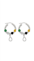 Multicolor Beaded Hoop Earrings