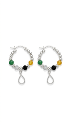 Multicolor Beaded Hoop Earrings