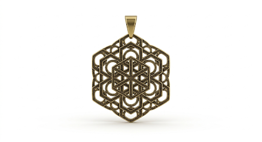 Geometric Mandala Pendant Necklace