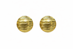 Textured Gold Disc Stud Earrings | Minimalist Round