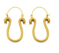 Gold Serpent Hoop Earrings
