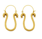 Gold Serpent Hoop Earrings