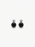 Natural Black Onyx Stud Earrings