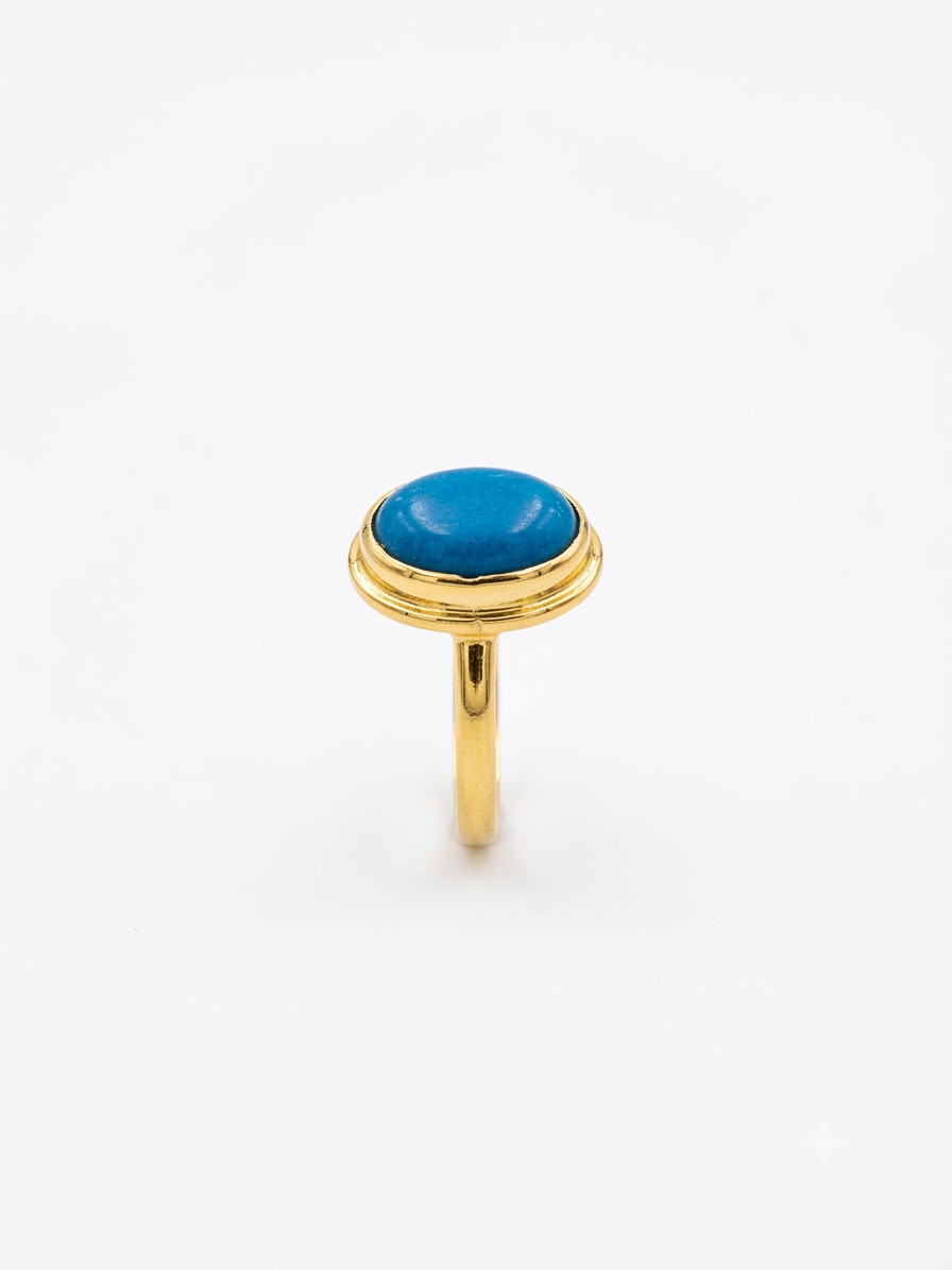 Natural Turquoise Ring in Gold