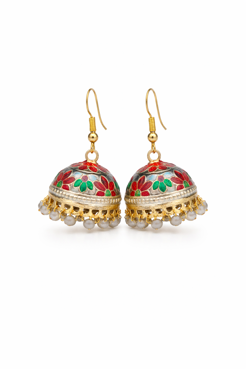 Multicolor Meenakari Jhumka Earrings
