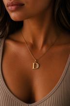 Elegant Gold Initial “D” Pendant Necklace