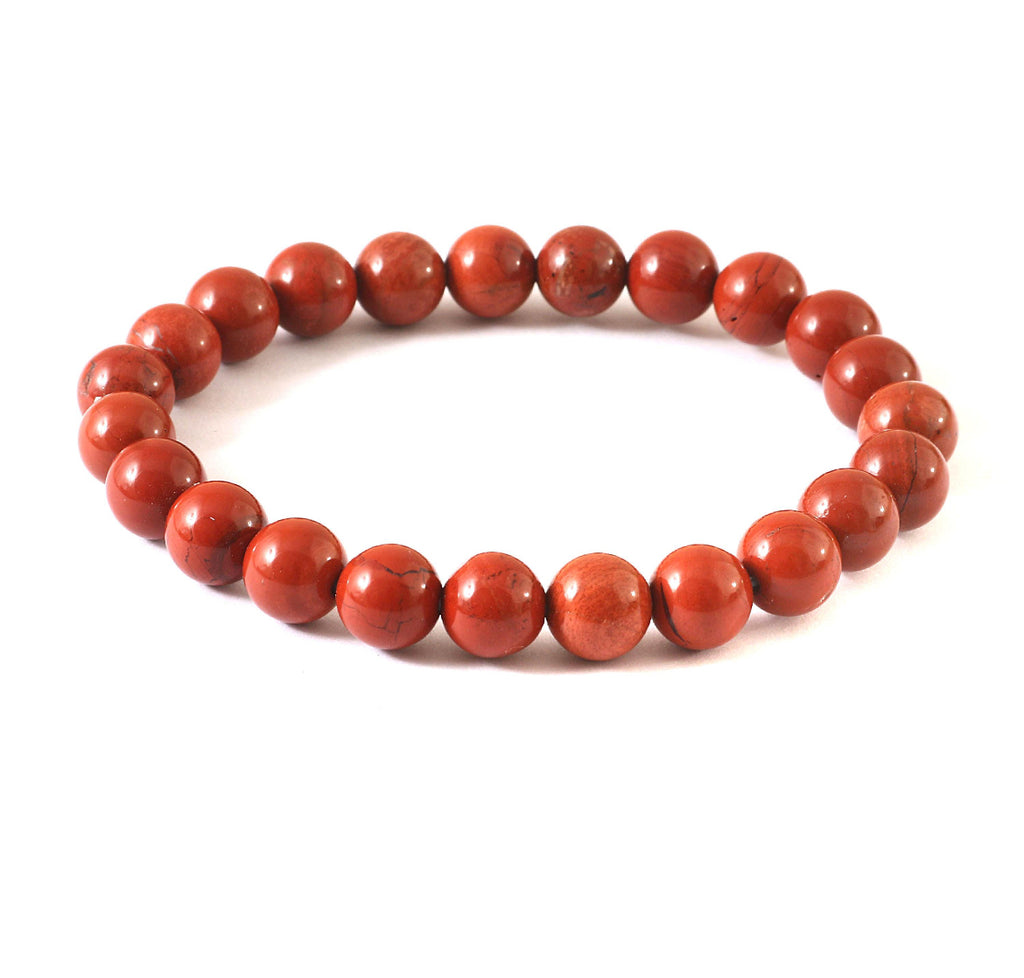 Natural Red Jasper Bracelet Stretchable