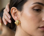 Textured Square Stud Earrings