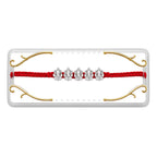 5 Ganesha Bead Silver Rakhi for Brother