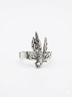 Cannabis Leaf Ring | Weed Leaf Statement Ring | Gothic Ring