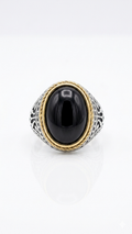 Vintage Black Onyx Oval Ring