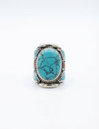 Turquoise Statement Ring, Handmade Boho