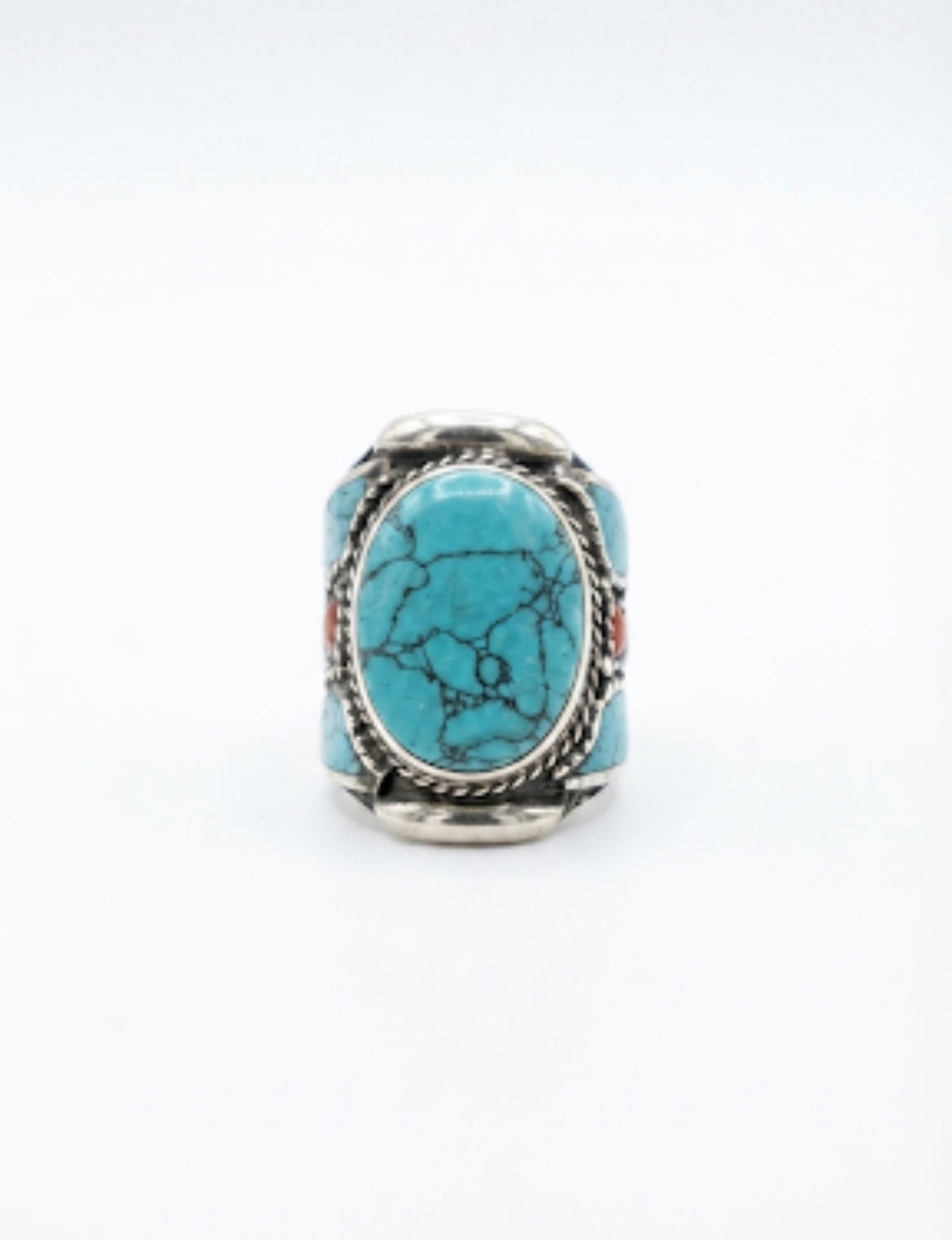 Turquoise Statement Ring, Handmade Boho