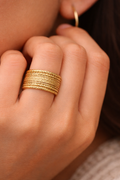 Gold Multi Band Ring |