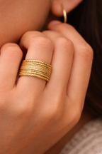 Gold Multi Band Ring |