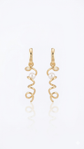 Gold Spiral Pearl Drop Earrings, Minimalist Twist Earrings