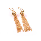 Gold Tassel Drop Earrings – Elegant Chain Fringe Dangle