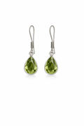 Lime Green Teardrop Sparkle Earrings