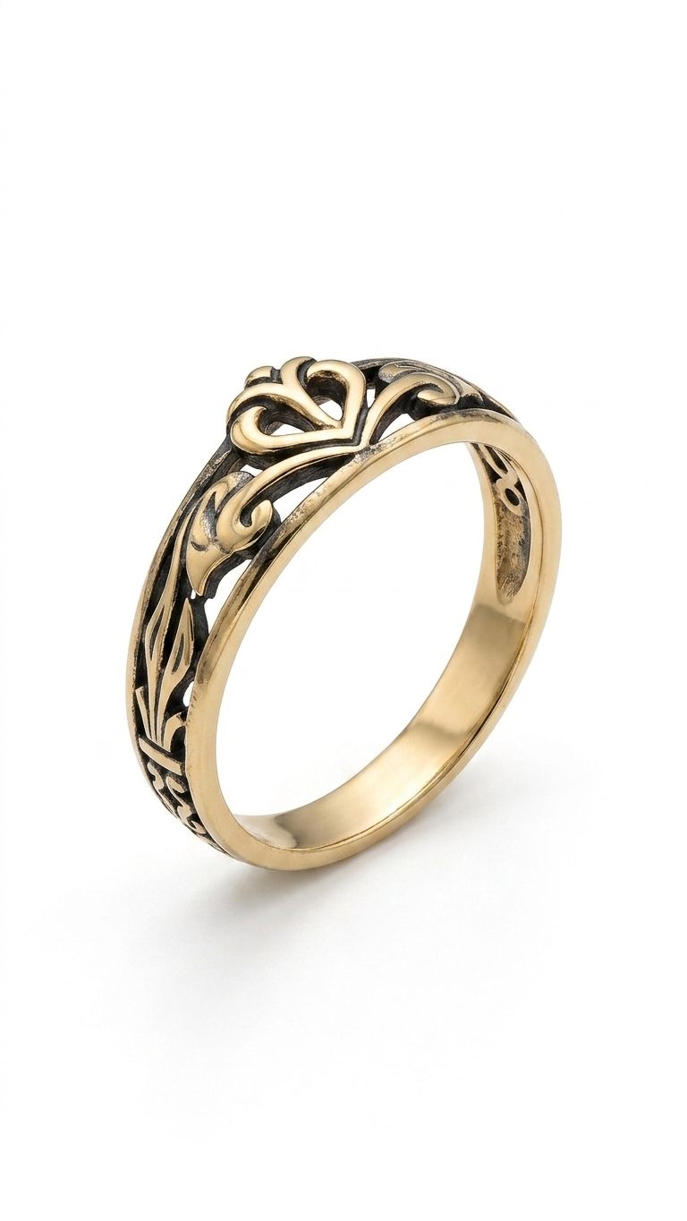 Vintage Filigree Bronze Ring