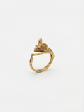 Mouse Ring with Ruby Eyes, Cute Animal Ring