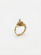 Mouse Ring with Ruby Eyes, Cute Animal Ring