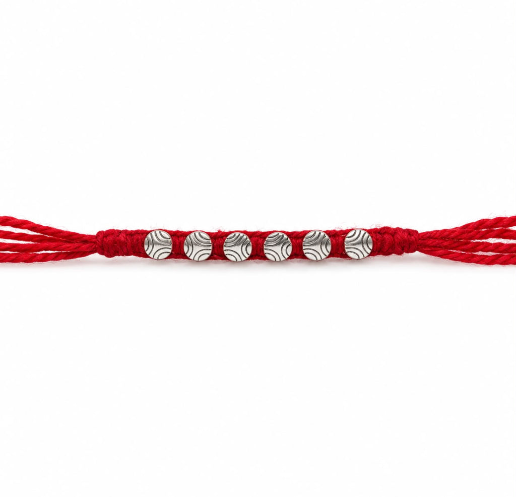 Silver Disc Rakhi for Brother