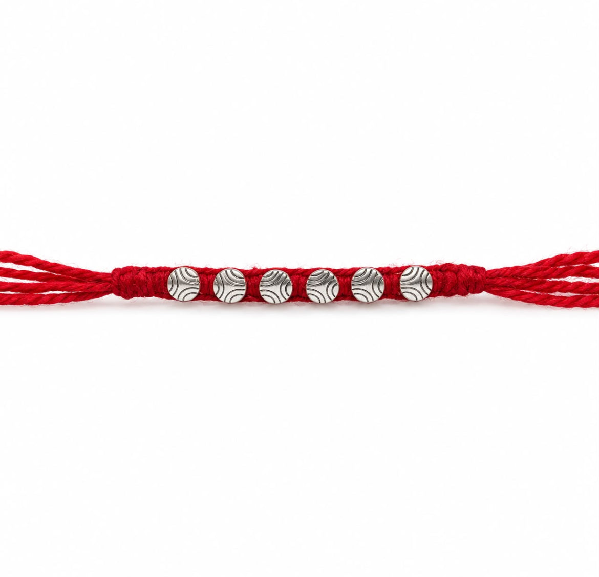 Silver Disc Rakhi for Brother